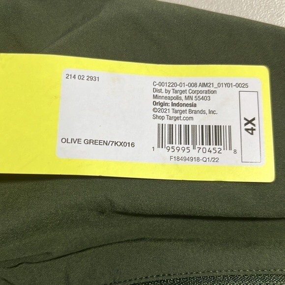 All in Motion Army Green Shorts NWT Size 4X - Picture 7 of 12